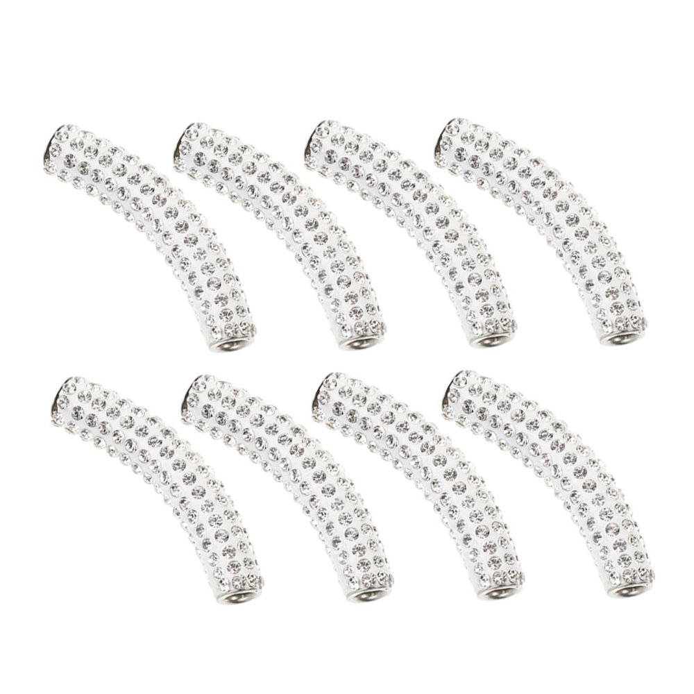 BESPORTBLE Rhinestone Shoelace Clips, Sparkling Metal Design, 8-Piece Set