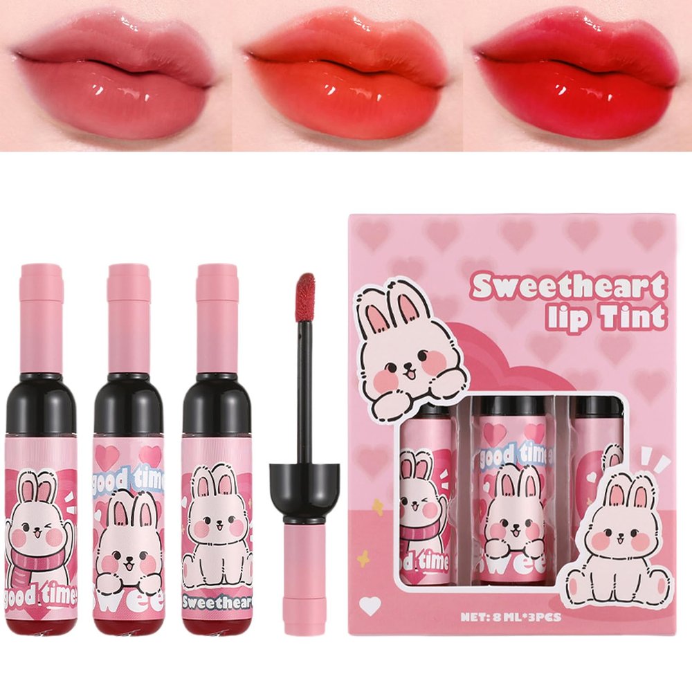 Lip Gloss for Women, 3-Piece Waterproof Lip Stain Makeup