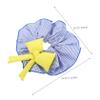 Large Blue Fabric Hair Ties for Teens and Children view 2