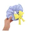 Large Blue Fabric Hair Ties for Teens and Children view 4