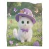 3D-Printed Kitten Blanket, Reversible Sherpa Fleece and Flannel, Soft and Warm, for Home and Travel, 100 x 130 cm view 2