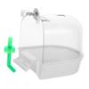 CIYODO Hanging Bird Bath for Cages, White ABS, Leakproof view 1