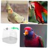 CIYODO Hanging Bird Bath for Cages, White ABS, Leakproof view 3