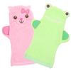 SAFIGLE Cotton Bath Gloves, 2 Pieces, for Children view 1