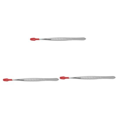 Tofficu 3-Piece Rubber-Coated Tweezers, Long Stainless Steel Craft Tweezers