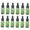 VICASKY 12-Pack 10 ml Refillable Green Glass Bottles with Pipettes view 1
