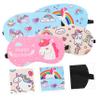 DEARMAMY 4-Pack Unicorn Sleep Masks, Light-Blocking Fabric Eye Masks view 3