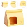 Kuntesetty Small Animal Hideout, Hamster House for Ferrets and Hedgehogs, Cheese-Shaped Design, 14 x 9 x 13.2 cm view 3
