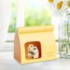 Kuntesetty Small Animal Hideout, Hamster House for Ferrets and Hedgehogs, Cheese-Shaped Design, 14 x 9 x 13.2 cm view 4