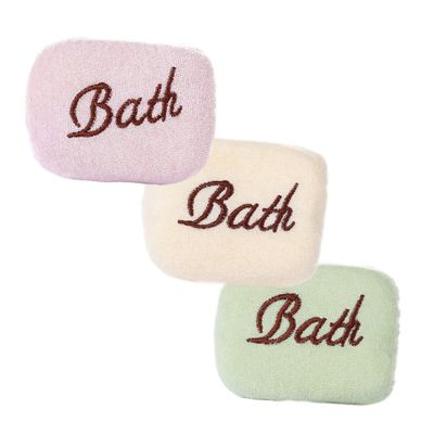 3-Piece Bath Sponge Set for Children, Soft and Absorbent, with Hanging Cord