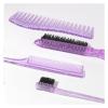 WENH Hair Styling Comb Set, Teasing and Edge Brushes, Rat-Tail Comb, Pink, 4 Pieces view 3