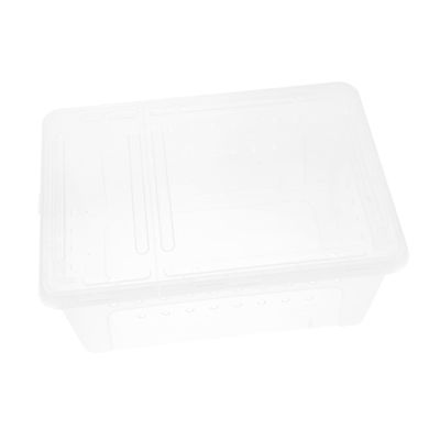 TOYANDONA Transparent Plastic Reptile Breeding Box with Double Windows
