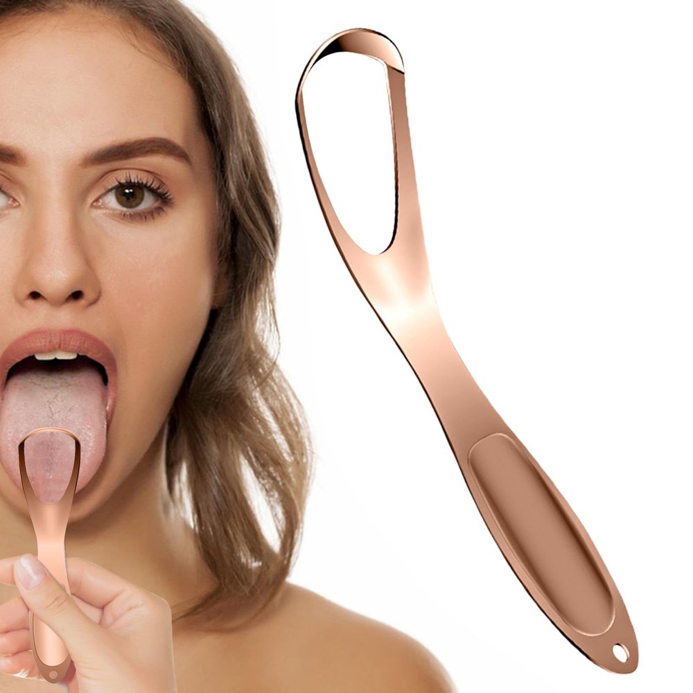 Tongue Scraper, Portable Non-Slip Fan-Shaped Cleaning Tool for Bad Breath