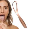 Tongue Scraper, Portable Non-Slip Fan-Shaped Cleaning Tool for Bad Breath view 1