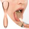 Tongue Scraper, Portable Non-Slip Fan-Shaped Cleaning Tool for Bad Breath view 2