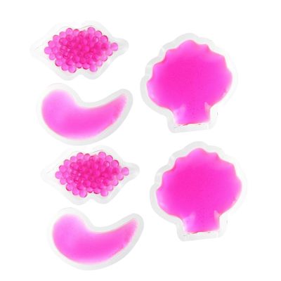 Gogogmee Heat and Cold Gel Packs for Pain Relief, 6 Lip-Shaped PVC Packs
