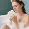 Luffa Sponge for Women, 2-in-1 Body Exfoliator & Shower Pouf view 2