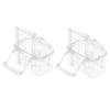 GALPADA 2-Pack Plastic Bird Feeders with Large Capacity for Budgies and Parrots view 1