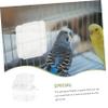 GALPADA 2-Pack Plastic Bird Feeders with Large Capacity for Budgies and Parrots view 2