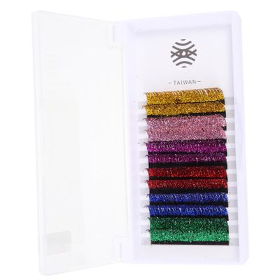 Glitter Eyelash Extensions, 6 Pairs, Fiber, Halloween Gift Ideas