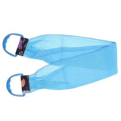 Gogogmee Foldable Polyester Body Scrub Towel with Handles, Blue Back Scrubber, Random Color
