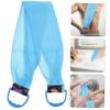 Gogogmee Foldable Polyester Body Scrub Towel with Handles, Blue Back Scrubber, Random Color view 3