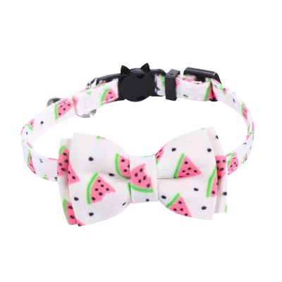 Hohopeti Adjustable Cat Collar with Bell and Cheerful Fruit Pattern