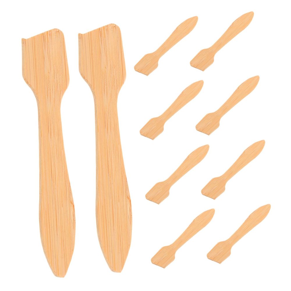 TOVINANNA 10-Piece Bamboo Skincare Spatula Set
