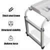 Adjustable Mobile Overbed Table with Wheels, Laptop Desk and Oak Workstation view 4