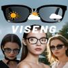 Viseng 2-Pack Progressive Multifocal Reading Glasses with Photochromic Lenses, Blue-Light Blocking, Classic Black Oversized Frames, 1.5 view 2