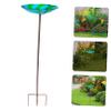 JOINPAYA Glass and Iron Bird Bath Bowl with Stand, Black view 4