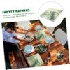 Cabilock 40-Piece Green Decorative Table Napkins, Soft and Highly Absorbent Paper Napkins for Birthday Parties and Table Decor view 3