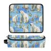 Cute Bear Blue 2-in-1 Hair Tool Travel Case with Heat-Resistant Mat view 3