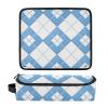 Deep Blue Checkerboard Waterproof Hair Tool Travel Case with Heat-Resistant Pad view 3