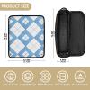 Deep Blue Checkerboard Waterproof Hair Tool Travel Case with Heat-Resistant Pad view 4