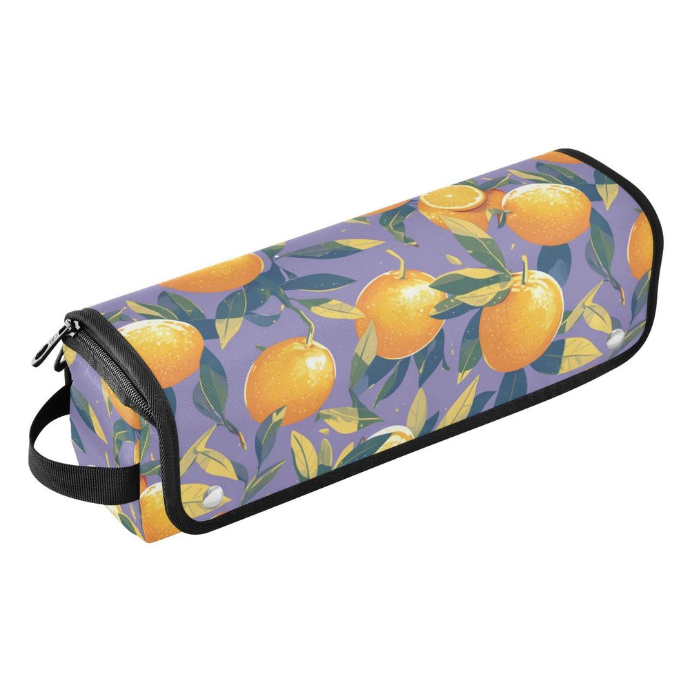 Orange 2-in-1 Hair Tool Organizer with Heat-Resistant Mat