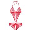 Women's Red and Black Lingerie Set with Chains view 2