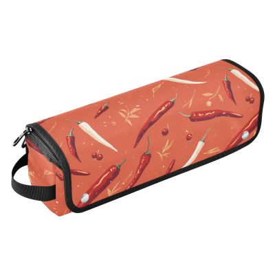 Retro Peppers Hair Tool Travel Bag for Women with Heat-Resistant Mat