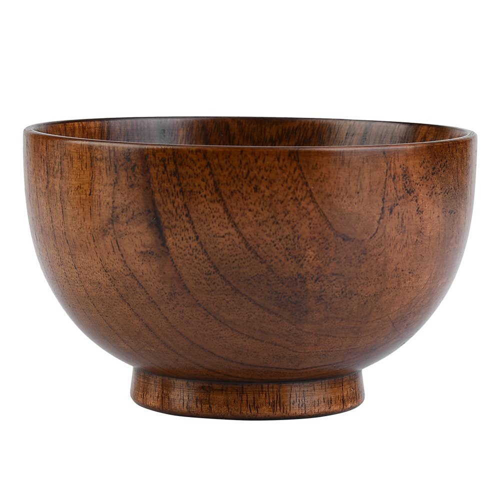 ANKROYU Handmade Wooden Kids' Bowl, Heat-Resistant, 11 cm