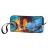 Planet Prints Guitar Makeup Bag, Travel Toiletry Organizer with Handle view 2