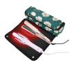 Vintage White Peonies Teal Hair Tool Travel Bag with Heat-Resistant Pad view 2