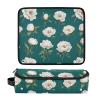 Vintage White Peonies Teal Hair Tool Travel Bag with Heat-Resistant Pad view 3