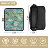 Yellow, Purple Floral and Turquoise Hair Tool Travel Bag for Women with Removable Heat-Resistant Mat view 4