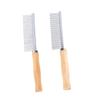 ifundom 2-Piece Wooden Comb with Stainless Steel Pins for Dogs view 1