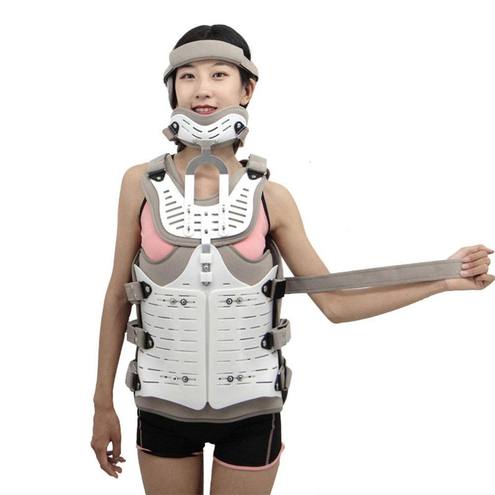 FFTDCYHT Adjustable Cervical-Thoracic Halo Brace for Head, Neck and Chest