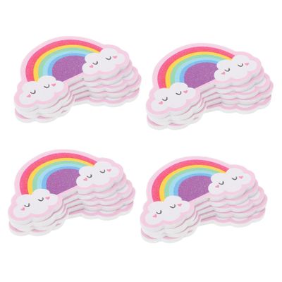 OATIPHO 20-Pack Colorful EVA Rainbow Nail Files for Natural Nails