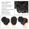 Synthetic Dreadlock Afro Puff Bun Faux Locs Clip-In Drawstring Ponytail Hairpiece (1B-27) view 4