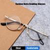Generic Retro Reading Glasses for Men and Women, Round Metal Blue-Light-Filtering Frames, Gold, 1.5x view 2
