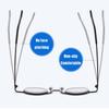 Generic Retro Reading Glasses for Men and Women, Round Metal Blue-Light-Filtering Frames, Gold, 1.5x view 4