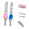 4-Piece Stainless Steel Eyebrow Tweezer Set for Women view 4
